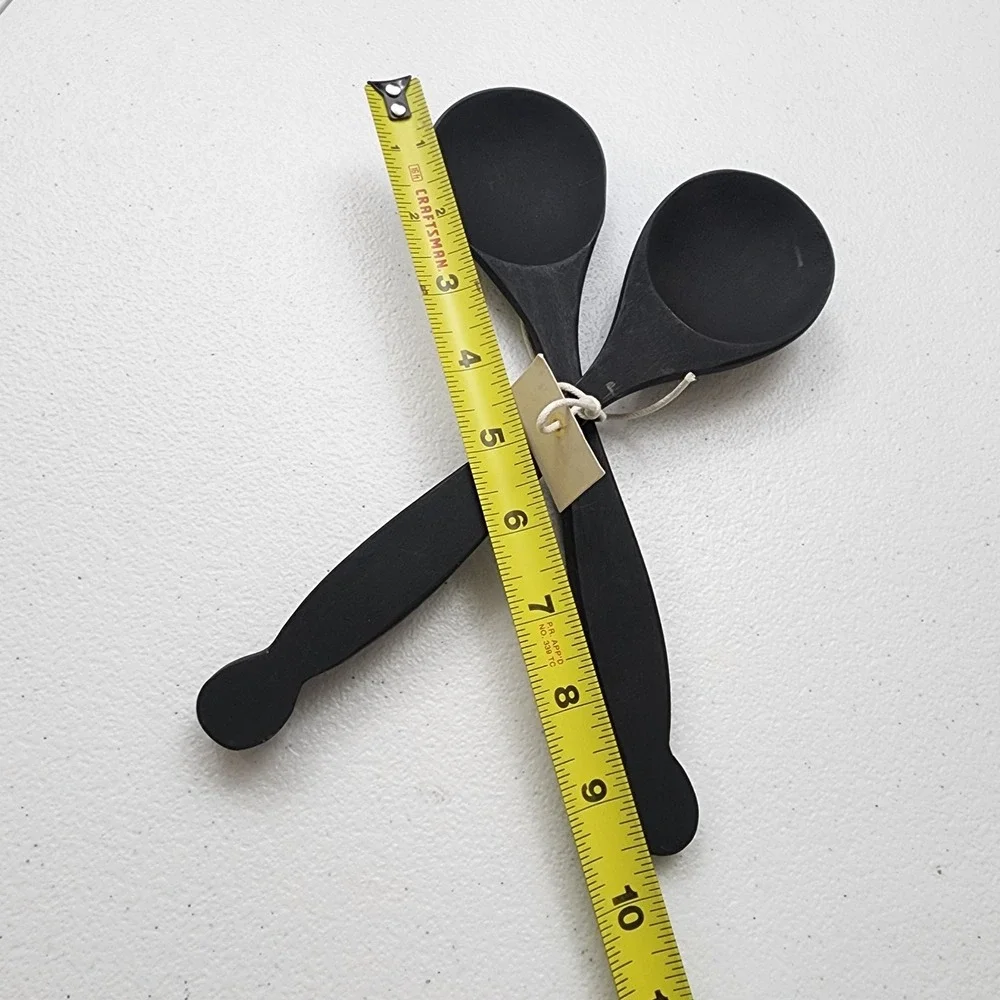 Black Primitive Wood Spoons